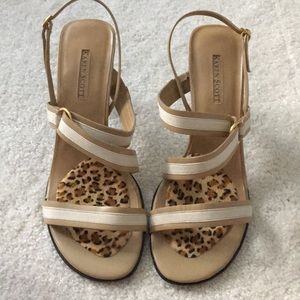 Karen Scott Sz 9 Open Toed Heels with padding